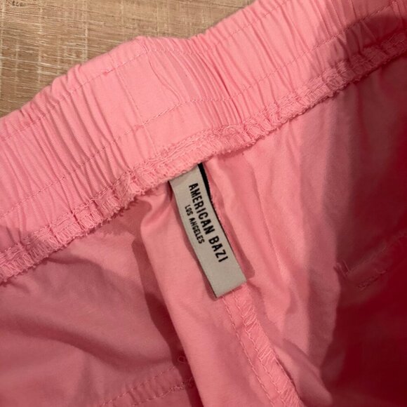AMERICAN BAZI WOMENS 2X PINK AND SKY BLUE TWILL JOGGERS NEW - Picture 6 of 12